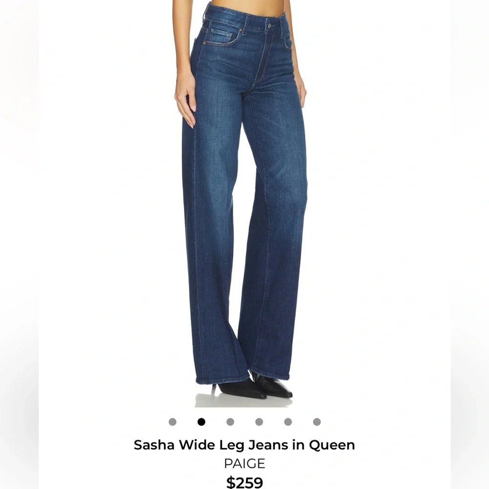 PAIGE Sasha high waist wide leg jeans size 24 - Picture 2 of 8